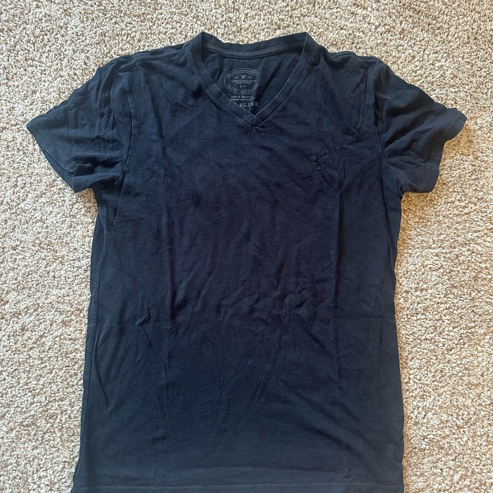 Men's Black V-Neck T-Shirt